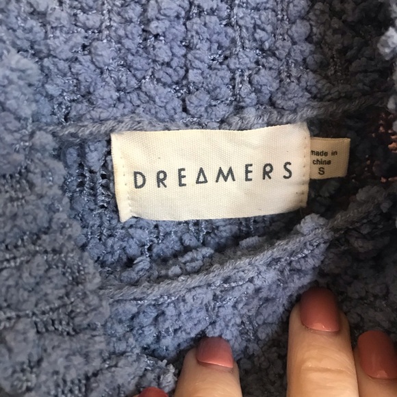 Periwinkle Popcorn Mock Turtleneck - Picture 4 of 6